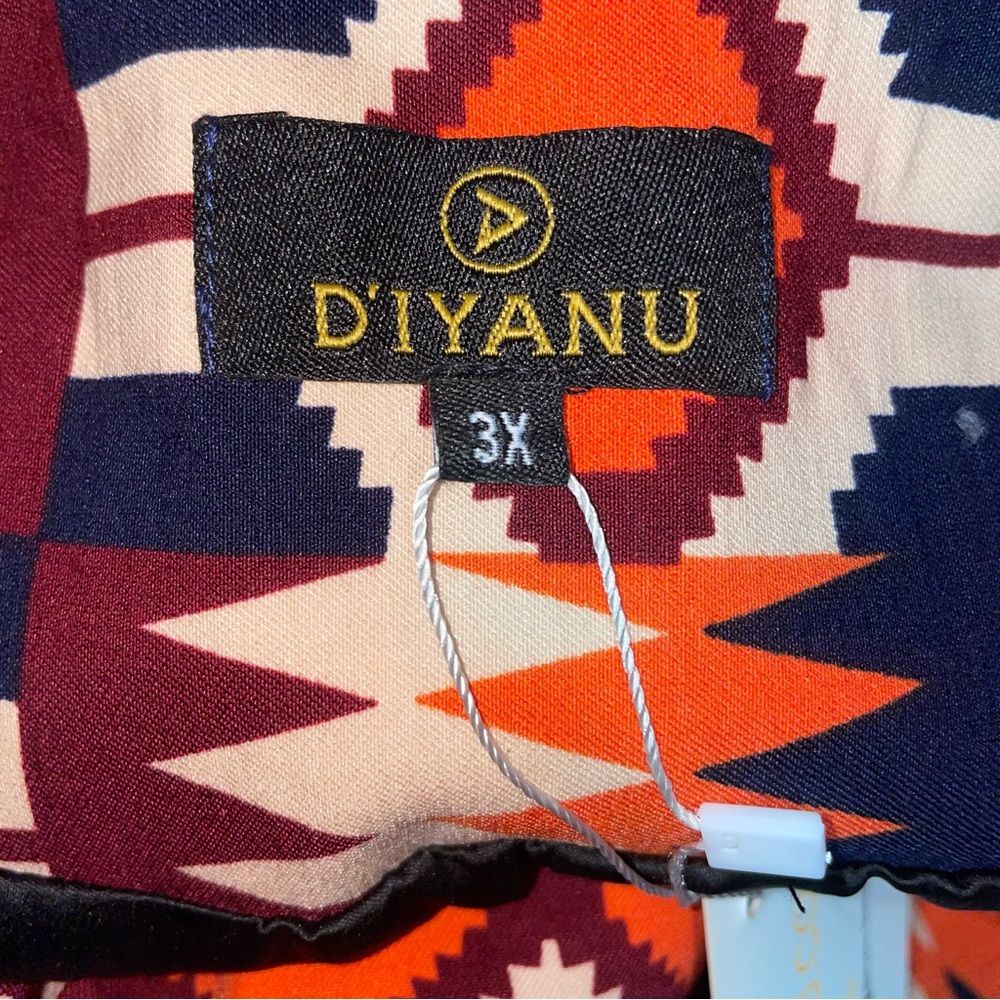 New D'iyanu African Tribal Print Stretch Blazer Women 3x Art To Wear Maximalism — image 7 of 8